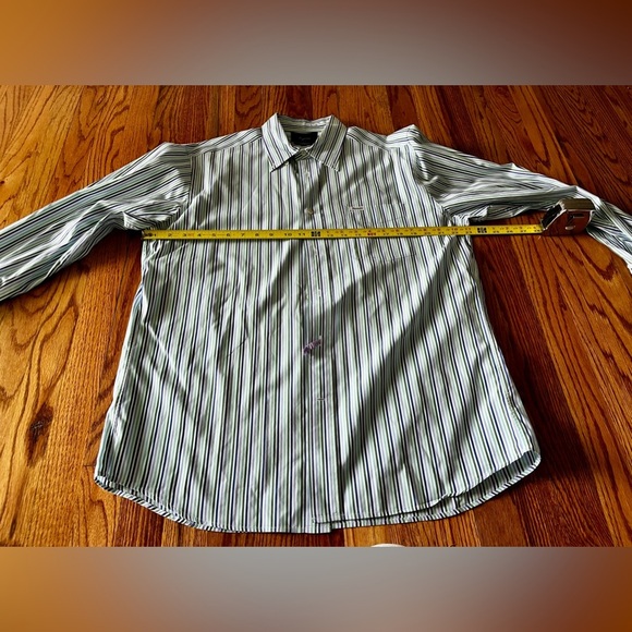 Facconable classique Men’s Button Down Striped Shirt - Large - Picture 8 of 11